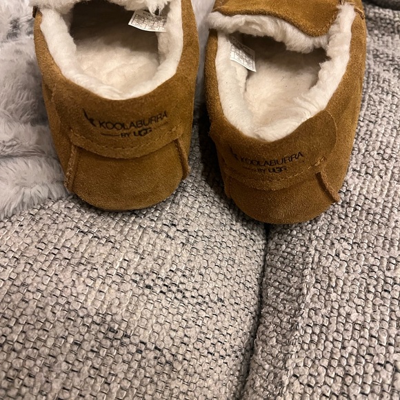 BNWOT UGG Koolaburra Brown Suede Shearling Lined Loafers/Slippers - Picture 3 of 4